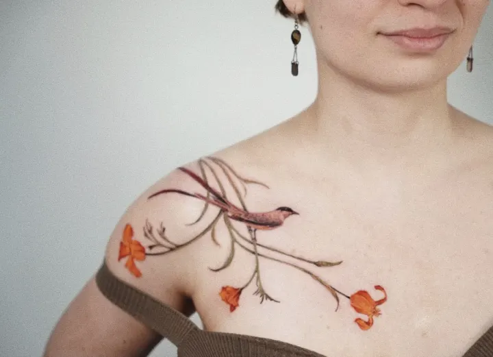 Tatuagem de Luiza Blackbird